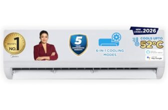 Midea 1.5 Ton 3 Star Wi-Fi AI Inverter Split AC(Copper, Convertible Gear 6-in-1, Turbo Mode, Dry Mode for Monsoon, Auto Clean&HD+PM 2.5 Filter, 2026 Model,Santis Max DLX Wi-Fi – MAI18SD3R36W0, White)