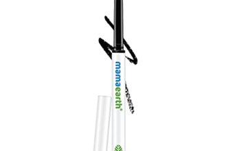 Mamaearth Long Stay Kajal Black Retractable Waterproof Pencil, With Vitamin C & Chamomile, Charcoal Black, Matte Finish – 0.35 g