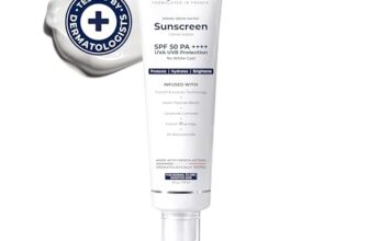 Aqueria Brightening & Moisturizing Multi-Active French Sunscreen SPF 50 PA++++ | In-Vitro Tested | 5% Niacinamide, 5 Ceramides & Vitamin E | Modern UV Filters | Broad Spectrum UVA/UVB & Blue Light Protection | Lightweight, No White Cast, Sweat Resistant | Suitable for Daily Use | For Normal, Dry & Sensitive Skin | 50g