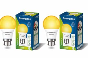 Crompton Dyna Ray 5W Round B22 LED Warm White Pack of 2