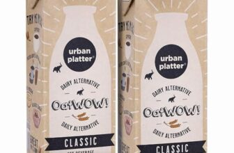Urban Platter OatWOW Classic Oat Beverage, 1 Litre (Pack of 2, Plant-Based, Milk Alternative, Creamy, Lactose-Free)
