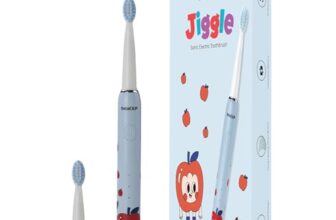 beatXP Jiggle Sonic Electric Toothbrush for Kids with 2 Brush Heads & 3 Cleaning Modes | Rechargeable Electric Toothbrush | 20500 strokes/min with Long Battery Life (Snoozy Blue)