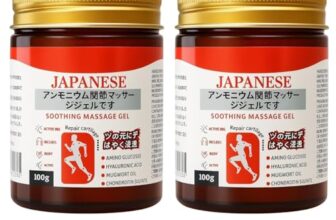 Japanese Instant Pain Relief Soothing Massage Gel | Fast-Acting Muscle & Joint Comfort | With Mugwort Oil, Camphor & Lactic Acid | Relief for Back, Neck, Shoulders & Knees (PACK OF 2)