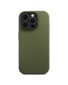 DailyObjects Leatherite Case for iPhone 16 Pro Compatible with Mag-Safe Wireless Charging | Green-Olive Hybrid Magnetic Back Cover