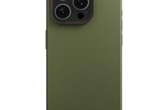 DailyObjects Leatherite Case for iPhone 16 Pro Compatible with Mag-Safe Wireless Charging | Green-Olive Hybrid Magnetic Back Cover
