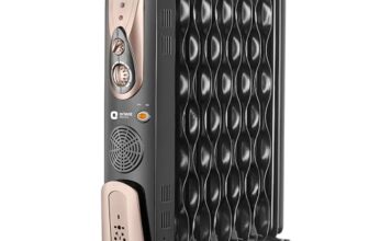 Orient Electric Comforter Collection 11 fin Oil Filled Radiator | Advanced S-Shaped Fins |2900W Power| with PTC Fan Heater| 3 Heat Settings | 2 Years Warranty, Black