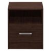 Royaloak Zest Sidetable | Engineered Wood with Melamine Finish Sidetable | Ample Storage |Telescopic Channel | Chrome Handle | Modern Design | Sidetable with Drawer | Wooden Side Table for Bedroom