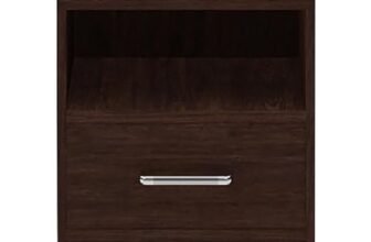 Royaloak Zest Sidetable | Engineered Wood with Melamine Finish Sidetable | Ample Storage |Telescopic Channel | Chrome Handle | Modern Design | Sidetable with Drawer | Wooden Side Table for Bedroom