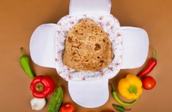 Clazkit Roti Basket Cotton Cloth Casserole/Hot Chapati Box | Washable with Chain Roti Rumals with 100% Pure Terracotta Cover, Pack of 1