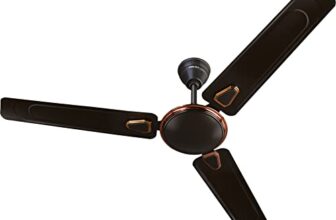 Bajaj Edge HS Neo Deco EE 1200MM (48″) Ceiling Fans For Home | BEE 1 Star Rated Energy Efficient Ceiling Fan | Unique Deco Trims | Rust Free Coating | High Speed | 2-Yrs Warranty 【Choko Brown】
