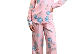 Vishudh Women Regular Fit SHIRT COLLAR CO-ORD SET VNCS000013 Pink M