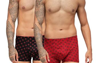 Zoiro Men’s Soft Cotton Marvel Printed Trend Trunk (Black/Dead Pool & Chinese Red/ Deadpool_Medium, Pack of 2)