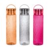 Attro O2 Spring 1000ml Water Bottle with Easy to Carry Handle Leak-proof BPA Free Plastic Material-Set of 3 Assorted