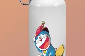 ZORI Printed Aluminium White Sipper/Water Bottle 600 ML (Design 6)