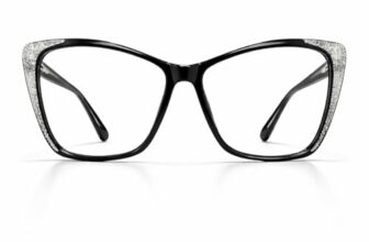 JOY EYEWEAR Stylish Cat Eye Eyeglasses Frame for Women | Full Rim Black Optical Spectacles | Lightweight Fashion Eyewear for Everyday Wear, Office & Reading