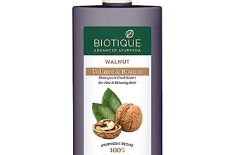 Biotique Bio Walnut Volume and Bounce Shampoo and Conditioner | For Fine and Thinning Hair| Volumizing Shampoo for Thin Hair |100% Botanical Extracts |650ml