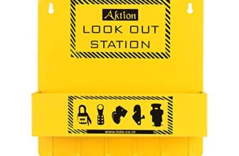 Aktion Safety Group Lockout Box AK-GLS-116 – Size 10 x 6 x 4 inch, Yellow (Pack of 1)