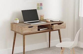 Amazon Brand – Solimo Oryx Engineered Wood Study Table | Desk (2 Drawers and 1 Open Shelf, Oak Finish)