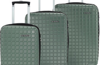 METRONAUT Grid Set-3 (20Inch+24Inch+28Inch) Cabin & Check-in Set 4 Wheels – 28 Inch