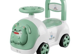 Lifelong Bunny Manual Push Ride-On Toy Car with Back Support for Boys & Girls 1-4 Years, Distraction-Free, Non-Musical, Easy Installation, 50kg Capacity, Steering Wheel, Storage, Indoor Outdoor Fun