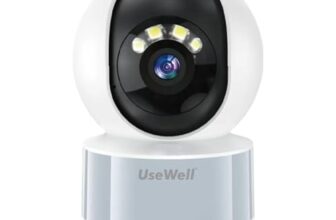 USEWELL 2MP Full HD Indoor WiFi CCTV Camera | Built-in Flash Light | Pan Tilt 360° View | Color Night Vision | Motion Detection | 2-Way Talk | Home & Office Security Camera | Supports SD Card