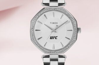 TIMEX UFC Octagonal 36mm Silver Dial Analog Watch  – For Women