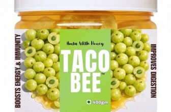 Taco Bee Amla With Honey | Premium | Sweet And Healthy | Rich In Antioxidants | Immunity & Energy Booster | Pure And Natural | Organic Honey | Amla Mixed Honey (400 Gm)
