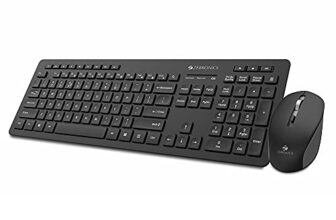 Zebronics Zeb-Companion 500 2.4GHz Wireless Keyboard & Mouse Combo, USB Nano Receiver, Chiclet Keys, Ultra Silent, Power On/Off Switch, Rupee Key, for PC/Mac/Laptop