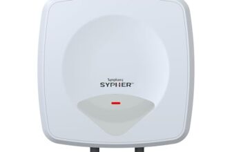 Symphony SYPHER 25 Litre Storage Water Geyser | BEE 5 star Rating Water Heater | 2KW Heating | Glassline Tank | 8 Bar Pressure Compatibility | Warranty: 7 Yr Tank, 3 Yr Heating element, 2 Yr Product