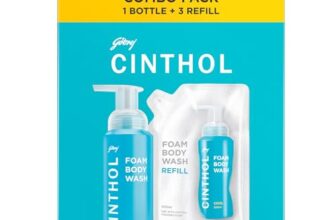 Cinthol Cool Foam Body Wash (800ml) Combo Pack (1 Bottle + 3 Refills) | Unique Foam Formula for Moisturized & Irresistibly Soft Skin | Suitable for All Skin Types