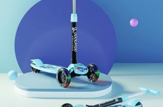 Cockatoo Rat&Cat Series Happy-Hooper Kick Scooter for Kids, Kick Scooter with Led Lights in PVC Wheel, 3 Adjustable Height Scooter, Age Upto 3+ Years & 50 Kg Weight Capacity Blue