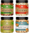 Nature Purify Dry Fruit Combo (Almond + Cashew + Raisins + Apricot) – 200gm Each Almonds, Cashews, Raisins, Apricots(4 x 200 g)