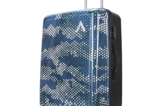 Aristocrat Combat Check-in Trolley Bag, 73 Cm Large Hardside Luggage | 8 Wheels, Combination Lock | Polycarbonate | 5 Year International Warranty | Blue