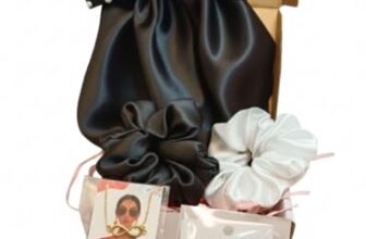 Gift Hamper for Girls and Woman – Hair Accessories Combo with Handmade Satin Scrunchies, Handmade Pearl Bow Clip,Infinity Pendant, Claw Clip & Earrings | Birthday,Valentine’s Day & Special Occasion Gift (Pack of 6)