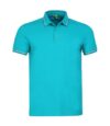 United Colors of Benetton Polo T Shirt | Collar Tshirts | Half Sleeves Plain T Shirt | Solid Polo T-Shirt with Colored Collar Tipping Turquoise Green