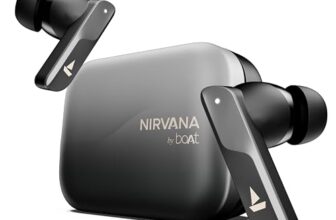 Boat Nirvana X TWS,Knowles Dual Drivers, Hi-Res Audio LDAC, App Support,4Mic ENx,Dual Pair,Spatial Audio,Fast Charge, Bluetooth Earbuds, TWS Ear Buds Wireless Earphones with mic (Cosmic Onyx)