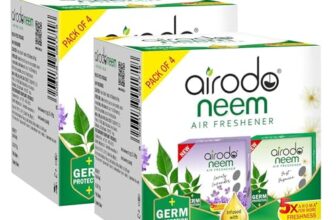 AIRODO Neem Bathroom Air Freshener Assorted Blocks|Mixed Fragrance|45 Days Long Lasting (8 x 72g)