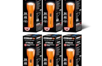Eveready Streak DL22, Rechargeable 1W Emergency Led Torch, Easy Plug & Play Charging, Overcharge & Deep Discharge Protection, Powered by Li-Ion Battery, Pack of 6
