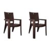 Cello Jordan Chair Set of 2 (Rose Wood) | Strong and Durable | Easy to Clean | Chair for Living Room, Bed Room, Kitchen, Office Room, Outdoor | 3 Years Warranty