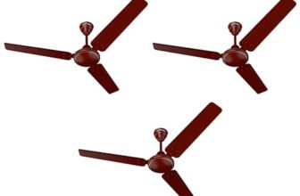 Bajaj Frore 1200 Mm (48″) Star Rated Ceiling Fans For Home |Bee Star Rated Energy Efficient Ceiling Fan |Rust Free Coating For Long Life |High Air Delivery |2-Yr Warranty Brown (Pack Of 3), 1 Star