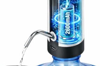 Electric Water & Oil Dispenser Pump 2600 mAh bettey for 20 Litre Bottle | Automatic Water Can Dispenser with Tap | Rechargeable Bottle Pump for Home, Kitchen| Portable 20L Water/Oil Pump