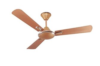 Havells 1200mm Festiva ES Ceiling Fan| Premium Finish|Energy Saving| Designer Fan for Home Decor|Elegant Looks| 230 m³/min Air Delivery| Hi-Speed Low Noise| 100% Copper Motor (Pack of 1, Pearl Copper)
