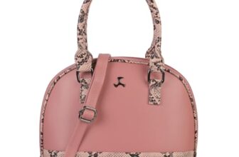 Mochi Women’s Black Fashionable Faux Leather Satchel Bag (66-492)