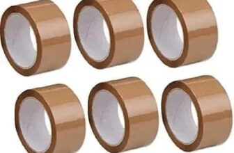 CRAE Packaging Brown Cello Tape For Office, Home and E-Commerce Packing | 1INCH Diameter | 100 Meter | Pack of 6