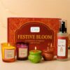 D’Velas™ Festive Bloom Gift Hamper | Scented Candle, Room Freshener & Decorative Diyas | Premium Fragrance & Holiday Decor Gift Box for Home, Office, Friends, Family & Corporate Gifting