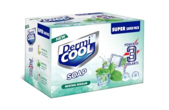 Dermicool Soap With The Power Of 3 Coolants – Camphor, Menthol, Thyme Oil | 99.9% Germ Protection | 125 GM Each | Pack of 3