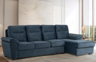 Wakefit Sofa Set | 3 Year Warranty | Sofa 3 Seater, 3 Seater Sofa for Living Room, Wooden Sofa Set, 3 Seater + Right Aligned, Sofa for Living Room – Lounger Plus(Vogue : Deep Ocean)