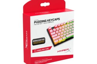 HyperX Pudding Keycaps – Full Key Set – PBT – Pink (644H7AA#ABA)