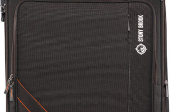 Stony Brook by Nasher Miles Thunder Soft-Sided Polyester Check-in Luggage Brown 28 inch |75 Trolley Bag Expandable  Check-in Suitcase 8 Wheels – 28 inch