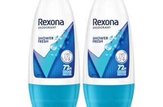 Rexona for Female Shower Fresh Underarm Roll On Deodorant + Antiperspirant With Glycerine, Removes Odour, Even Skin Tone,Keeps Skin Fresh & Clean, Alcohol Free, 50 Ml (Pack Of 2)